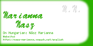 marianna nasz business card
